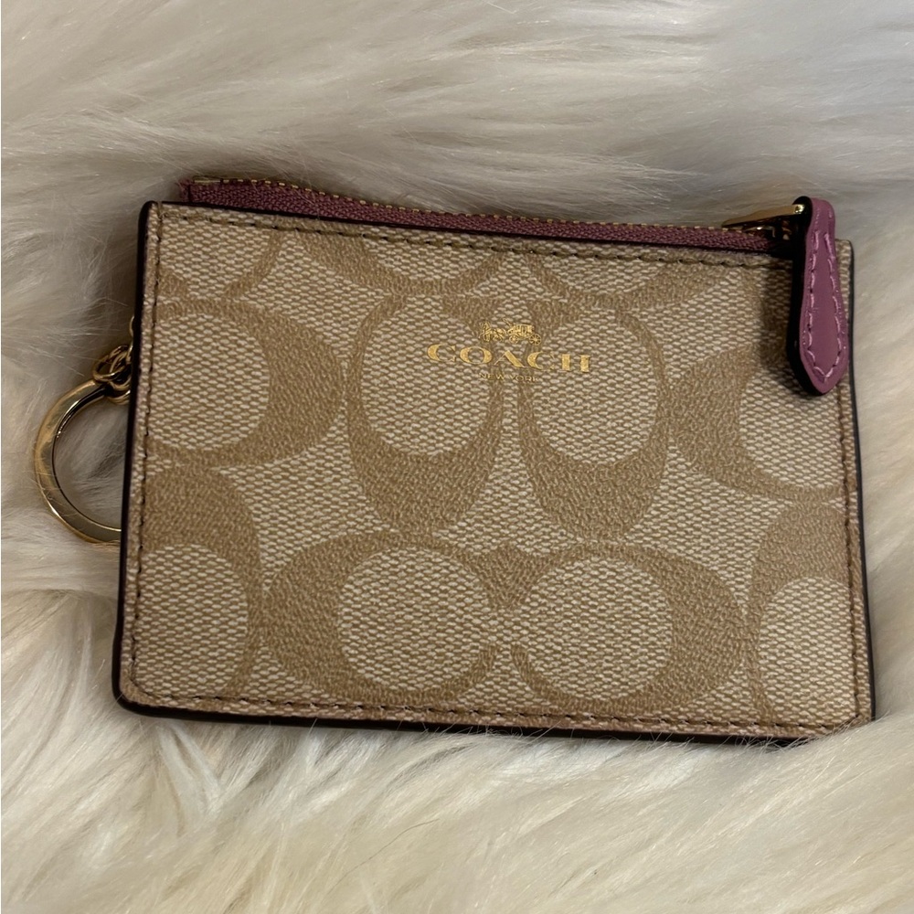 Mini Skinny Id Case In Signature Canvas with Dust Bag NWOT